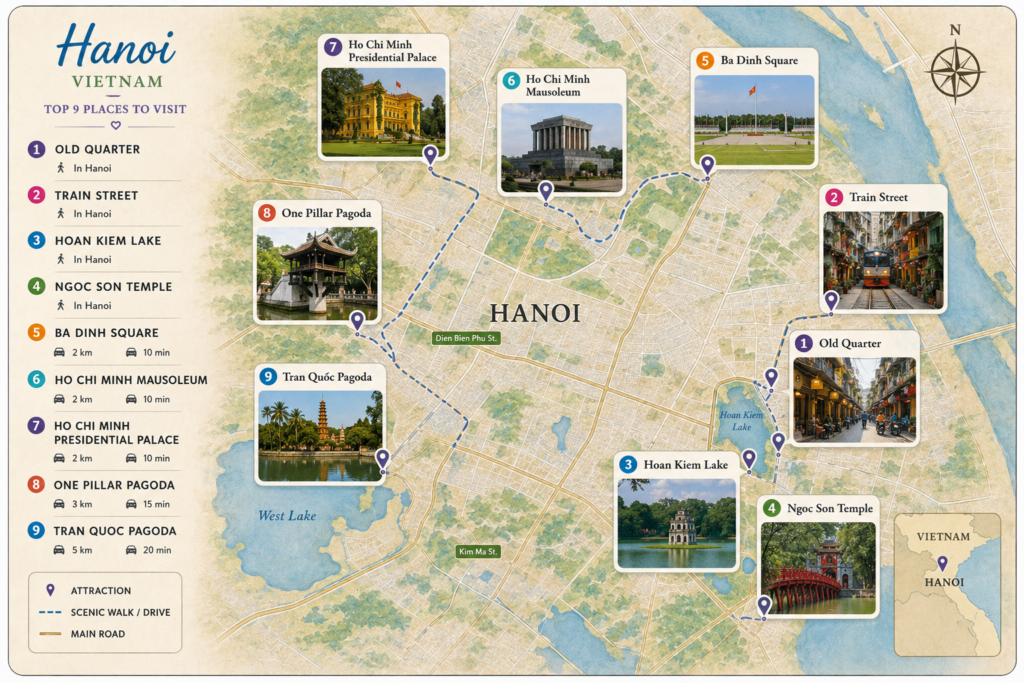 Northern Vietnam: Hanoi, Sapa & Ha Long Bay hanoi map vietnam