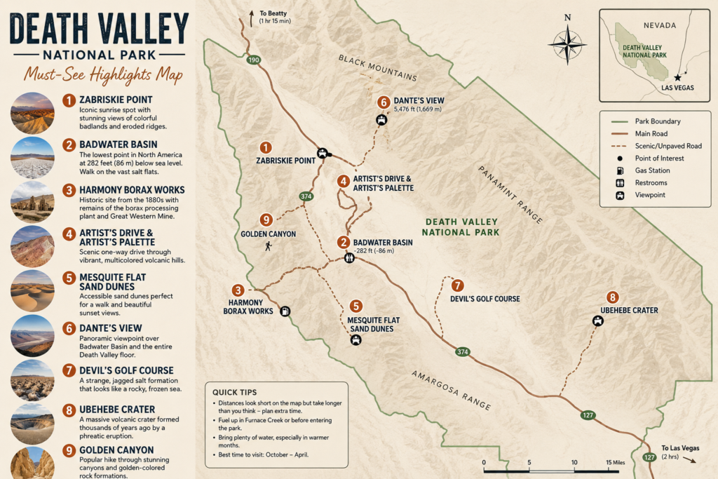 Death Valley Must-See Stops map04