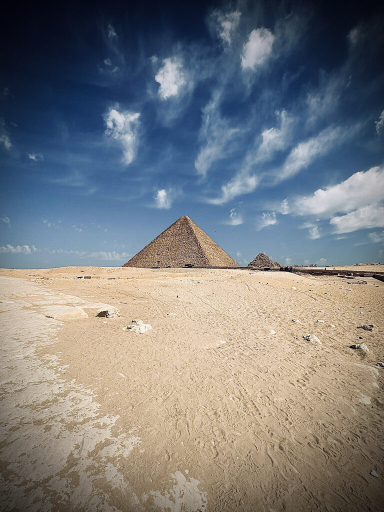 3 Days in Cairo, Egypt The architectural marvel of the Pyramid of Khafre towering over the Giza Plateau desert