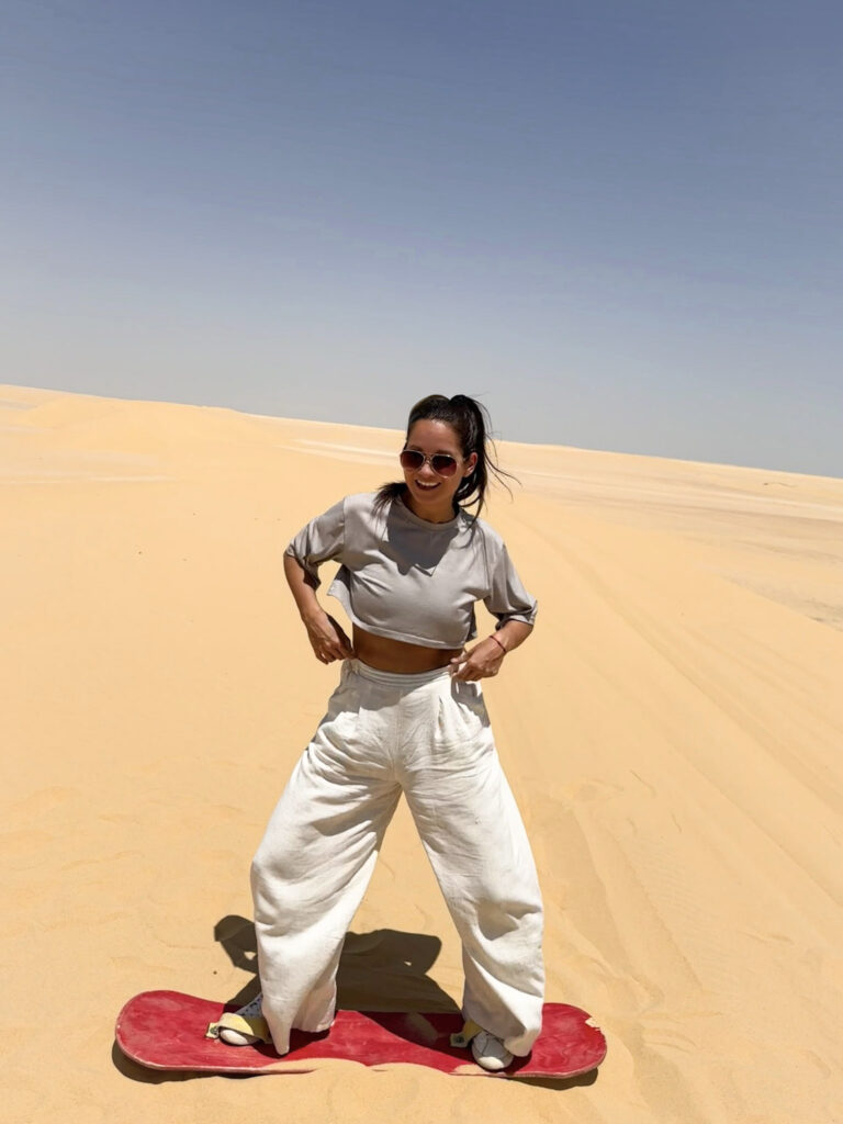 3 Days in Cairo, Egypt Trying out sandboarding for the first time on the endless, soft dunes of the El Fayoum desert, Egypt
