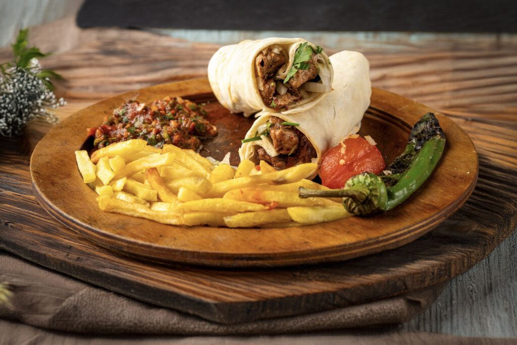 3 Days in Istanbul, Turkey Turkish dürüm wrap with fries and grilled vegetables, Istanbul