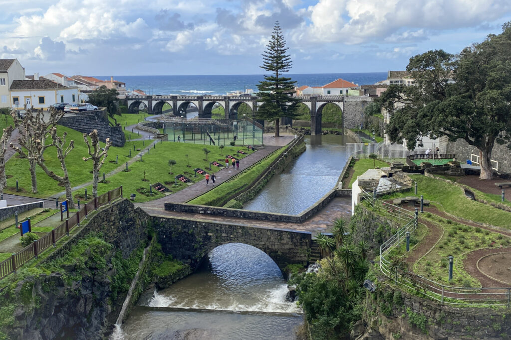 Top Things to Do in São Miguel, Azores The famous Bridge of the Eight Arches and city park during a walking tour of Ribeira Grande on São Miguel Island.